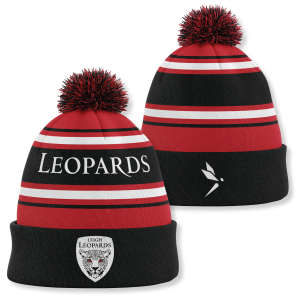 Leigh Leopards Stripe Bobble Hat